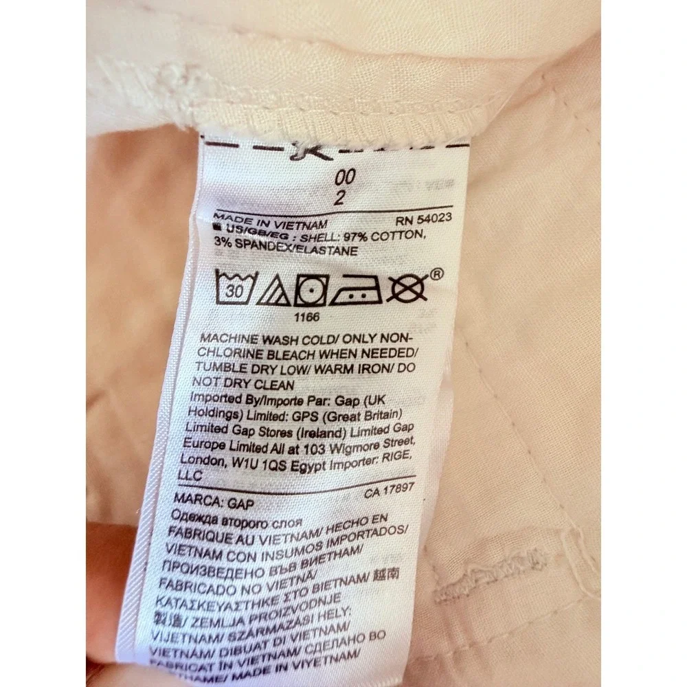 Gap Stone Beige‎ 10 Inch Bermuda Shorts Women's Size 00 Stretch Cotton